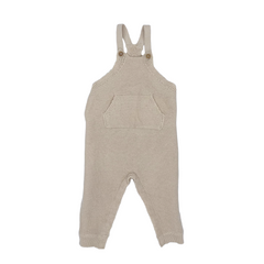 Beige Knitted Dungarees