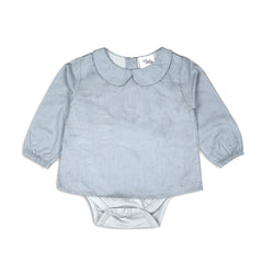 Blue Blouse Bodysuit