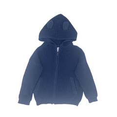 Navy Knit Hoodie