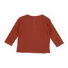 Rust Henley Waffle Top