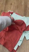 Rust Henley Waffle Top